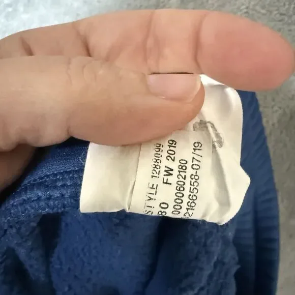 Under Armour ColdGear Joggers XL Blue Loose Fleece Lined Sweatpants Tapered